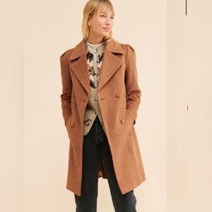 Avec Les Filles Classic Double Breasted Trench Coat XL